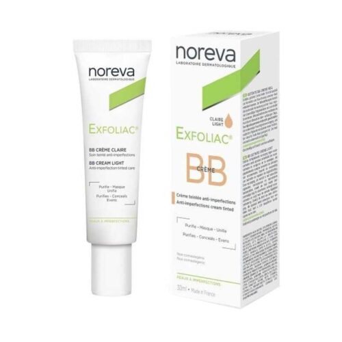 بی بی کرم اکسفولیاک نوروا رنگ روشن ( NOREVA-Exfoliac BB Cream Claire Light )