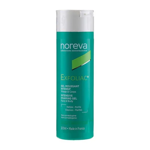 ژل شستشوی صورت و بدن اکسفولیاک نوروا (NOREVA-Exfoliac Intensive Foaming Gel  )