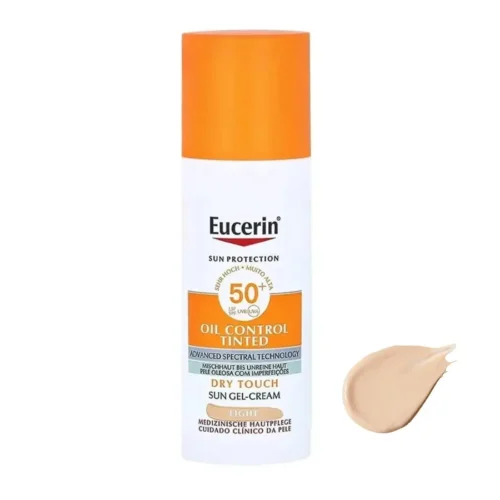 ژل کرم ضدآفتاب رنگی پوست چرب اوسرین ( EUCERIN-Oil control tinted sun gel cream light ) - Image 2