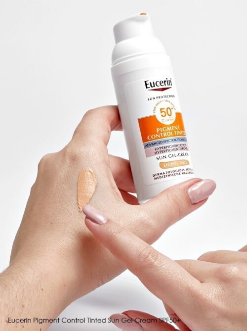 ژل کرم ضدآفتاب پیگمنت کنترل رنگی لایت اوسرین(EUCERIN-Pigment control tinted light sun gel cream) - Image 2